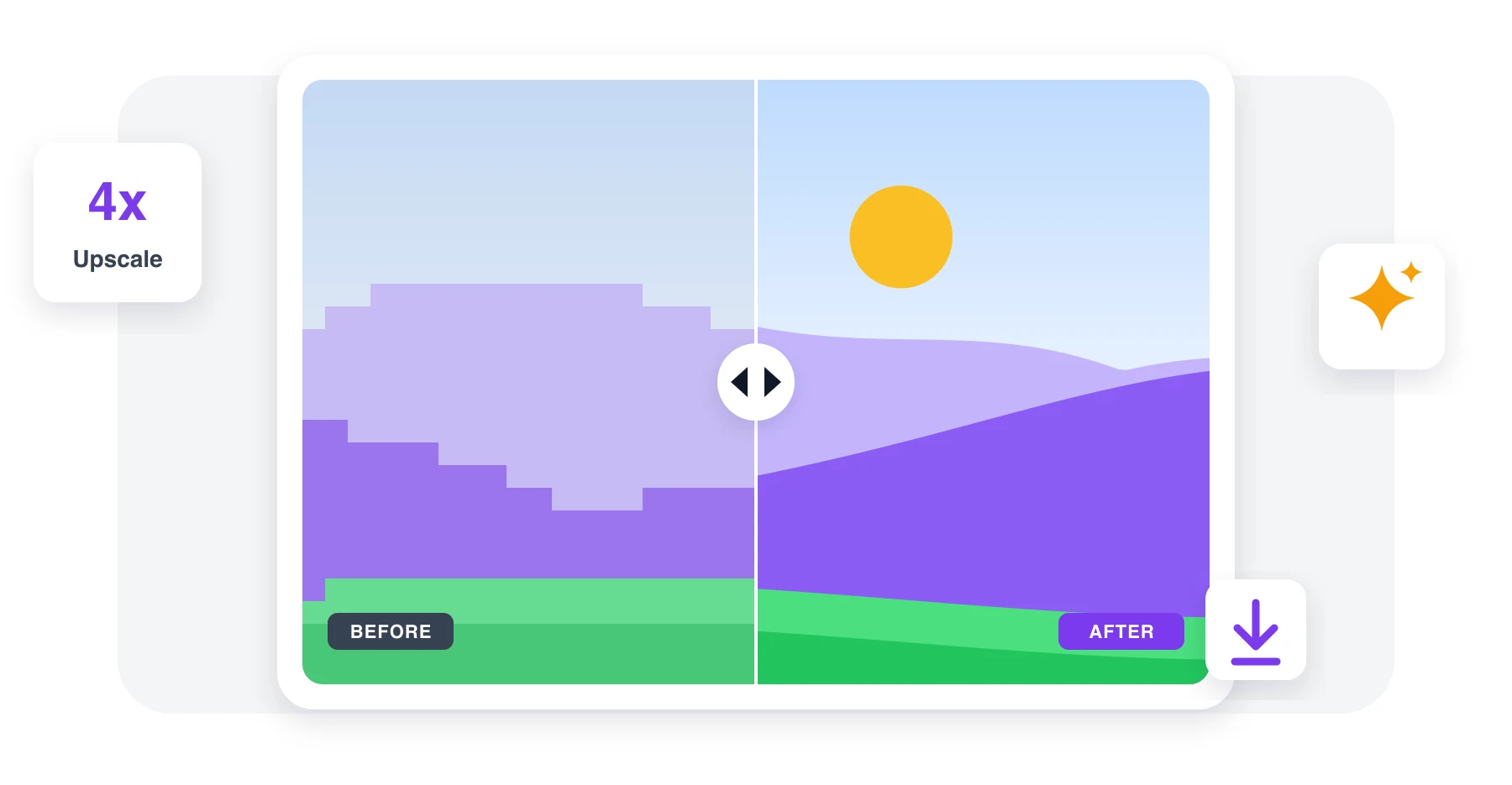 AI image enhancer interface
